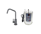 Hot Water Faucet with Contemporary Round Body & Handle (120° Spout) & Little Gourmet® Premium Hot Water Tank